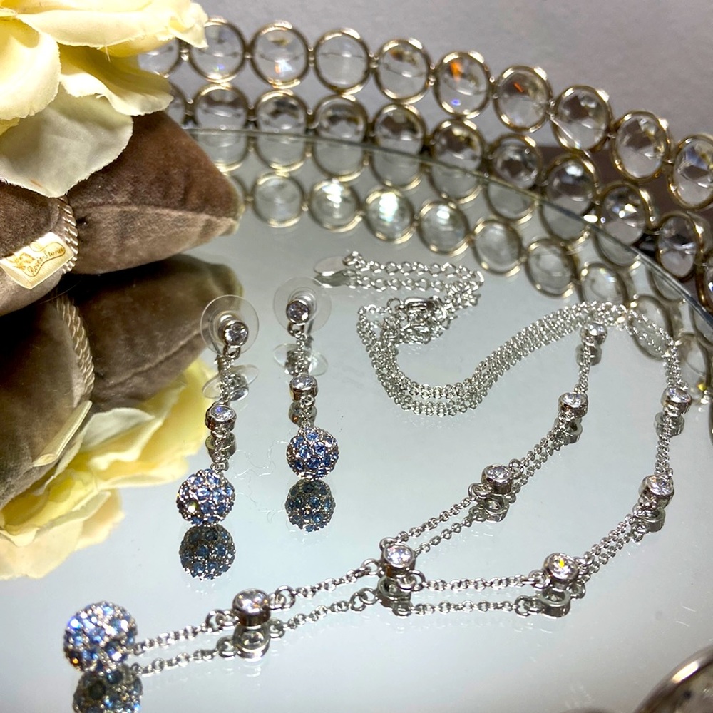 Swarovski necklace and earrings set.